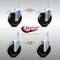 Service Caster 5 Inch SS Hard Rubber Swivel 10mm Threaded Stem Caster Lock Brake SCC, 2PK SCC-SSTSTTL20S514-HRS-M1015-2-S-2 - alternate 1